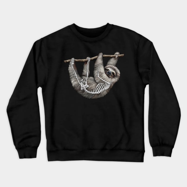 Pygmy Three Toed Sloth Anatomy Crewneck Sweatshirt by Pip Tacla